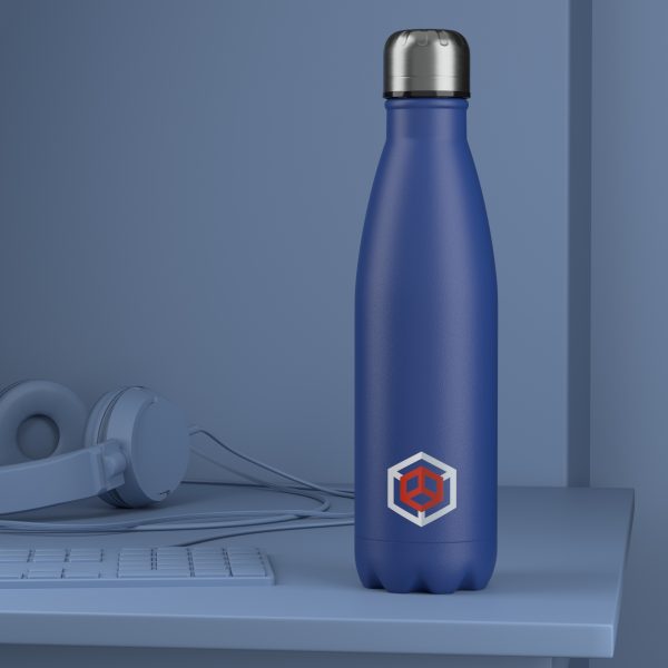 Tigr Design donkerblauwe gepersonaliseerde fles met bedrijfslogo